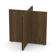 OfficeSource Conference/Multi-Purpose Tables X Base For 48" Round Top - Modern Walnut