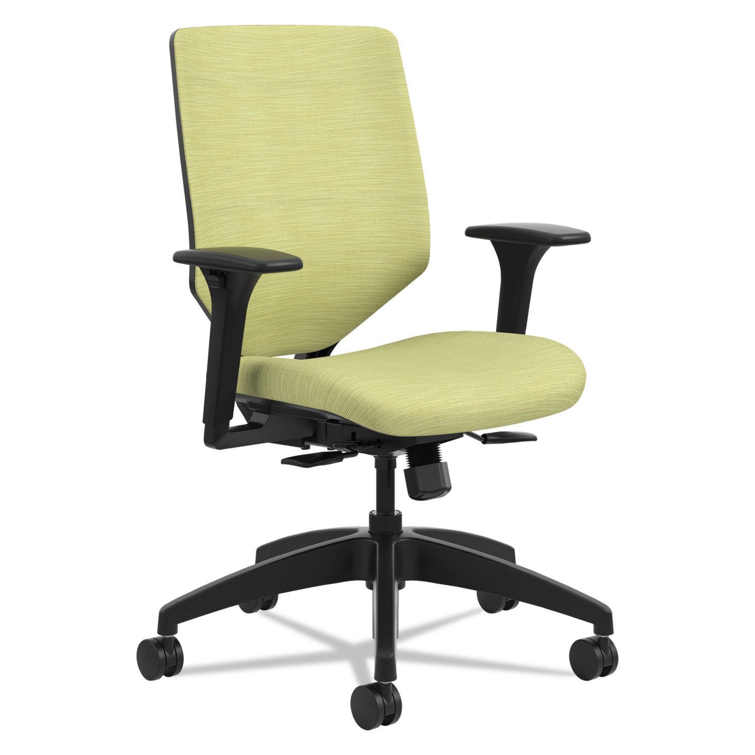 HON Solve Chair - Fabric Seat Material - Charcoal Back Color - Fabric Back Material - Black Frame Color - Mid Back - Meadow - 1 Each