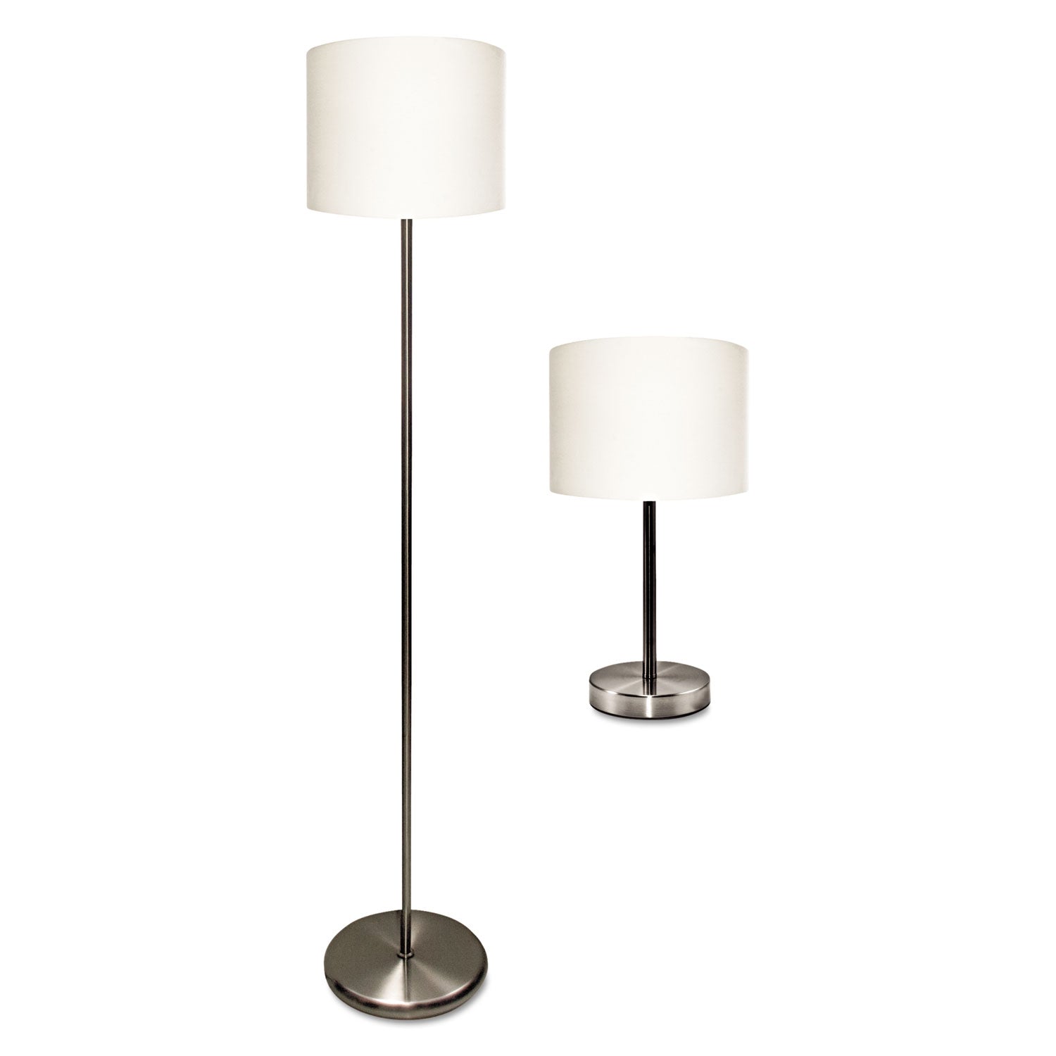 13 W CFL, LED Bulb - Silver - Steel - Floor-mountable, Desk Mountable - Silver, White