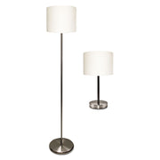 13 W CFL, LED Bulb - Silver - Steel - Floor-mountable, Desk Mountable - Silver, White