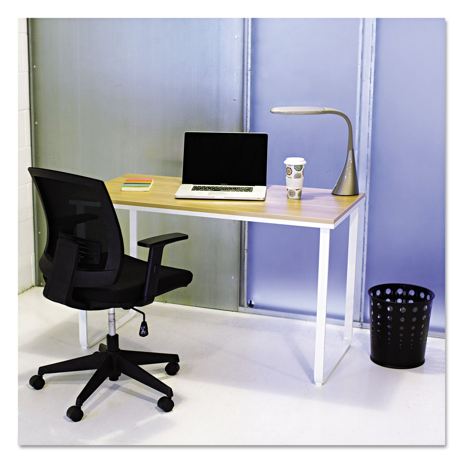 Steel Workstation - Bch Wht