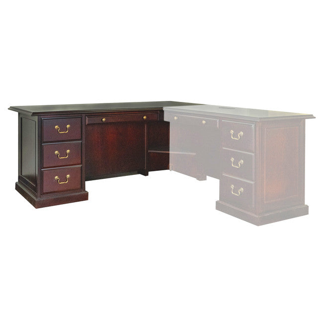 OfficeSource Rowland Right Return Desk - Mahogany