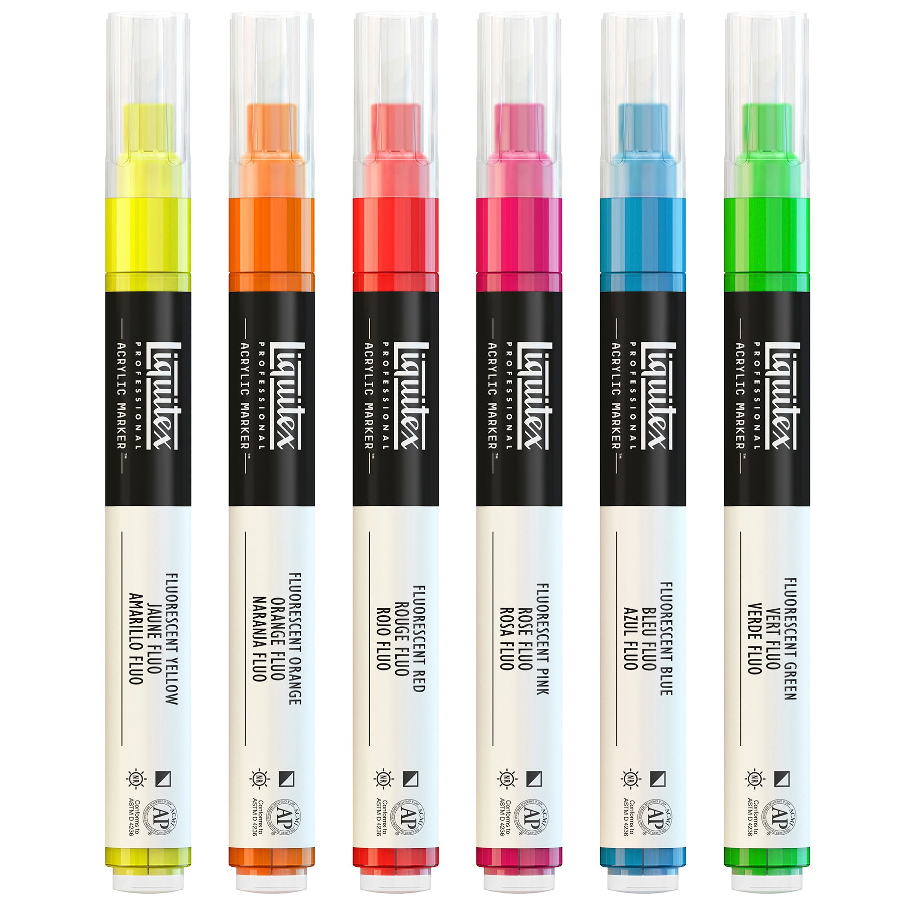 LQ Paint Marker Fine 6 Set - Fluorescents