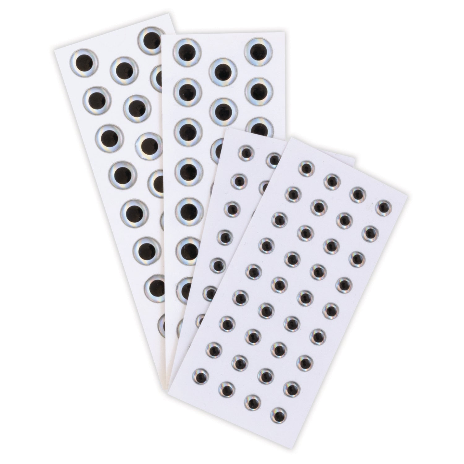 Fish Eyes, Holographic, Assorted Sizes, 124 Pieces