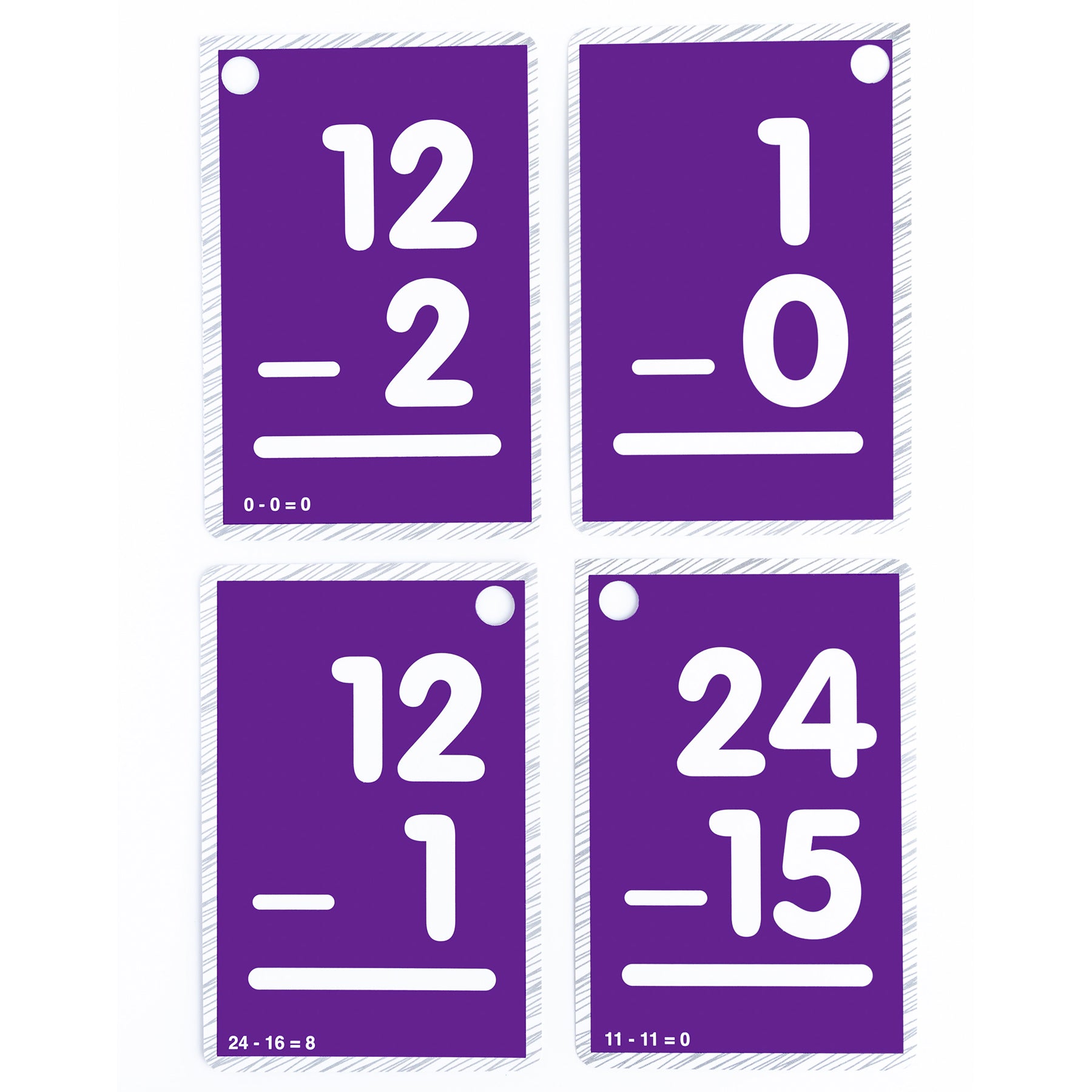Subtraction Flash Cards