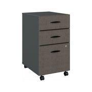 Bush Business Furniture Series A 3 Drawer Mobile File Cabinet in Slate and White Spectrum - 15.71" Width x 20.2" Depth x 27.79" Height