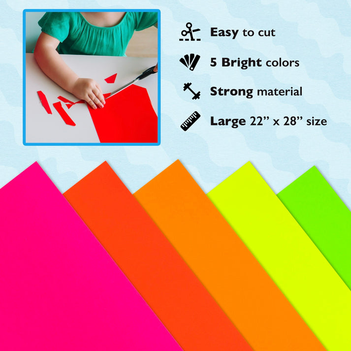 Cards 4"x11" pack of 100 ASSORTED, 20 each of 5 colors