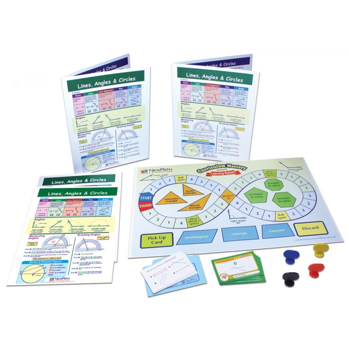 Lines, Angles & Circles  Learning Center Game - Grades 3 - 5