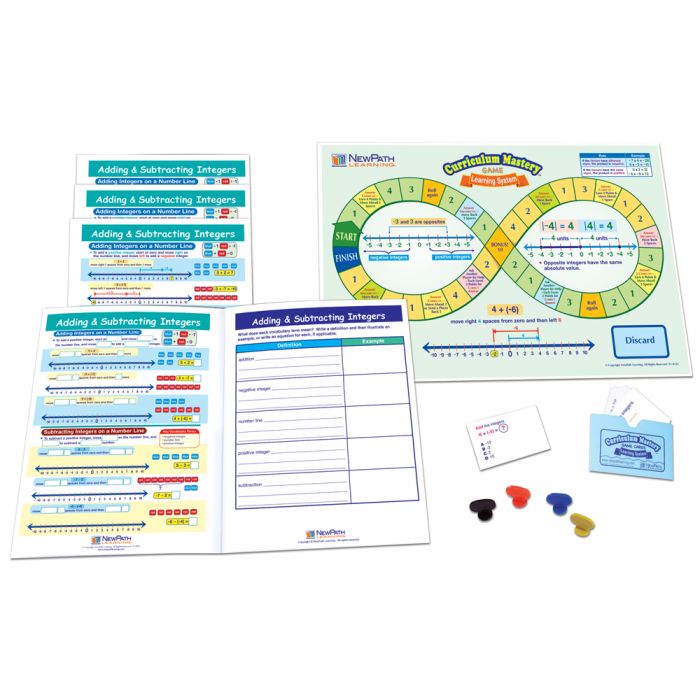 Adding & Subtracting Integers  Learning Center Game - Grades 6 - 9