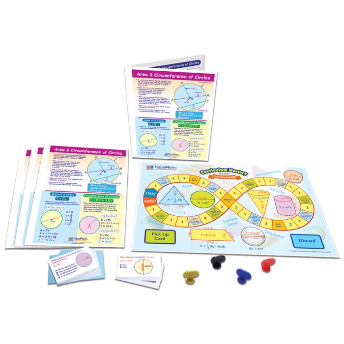 Area & Circumference of Circles  Learning Center Game - Grades 6 - 9