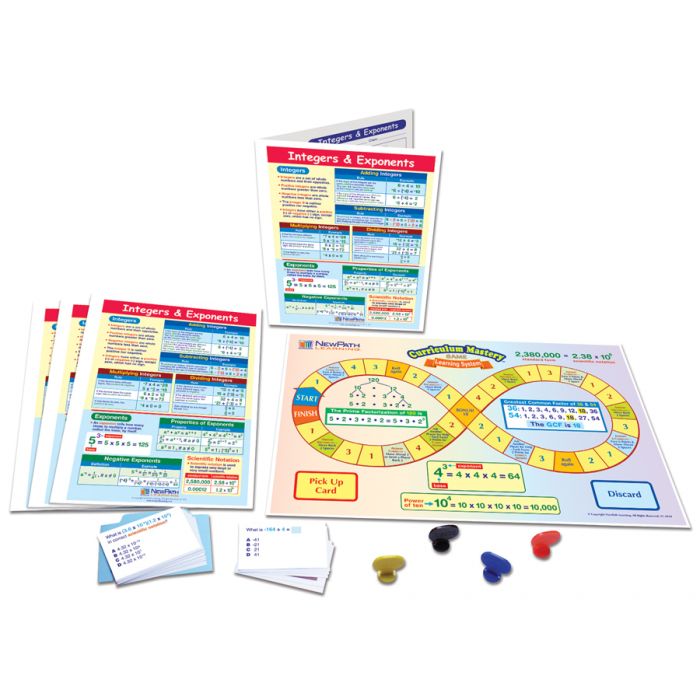 Integers & Exponents  Learning Center Game - Grades 6 - 9
