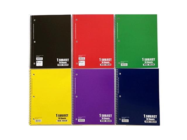 Pen + Gear 1-Subject Spiral Notebook  Wide Ruled  70 Pages
