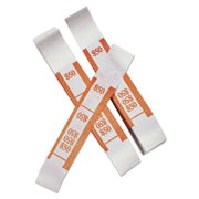 ICONEX SecurIT Currency Straps - Total $50 - Adhesive, Sturdy, Color Coded - Kraft Paper - 1000 / Pack