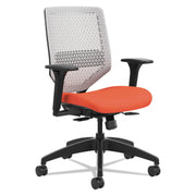 HON Solve Chair - Fabric Seat Material - Titanium Back Color - Black Frame Color - Mid Back - Bittersweet - 1 Each