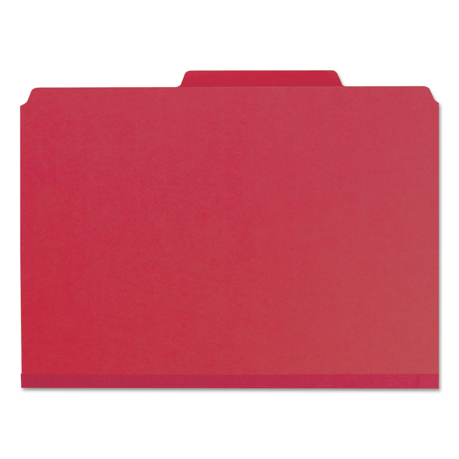 Smead Colored 1/3 Tab Cut Letter Recycled Top Tab File Folder - 8 1/2" x 11" - 1" Expansion - Top Tab Location - Assorted Tab Position - 25 pt. - Pressboard - Bright Red - Rounded Corner, Tear Resistant, Wear Resistant - 100% Recycled - 25 / Box