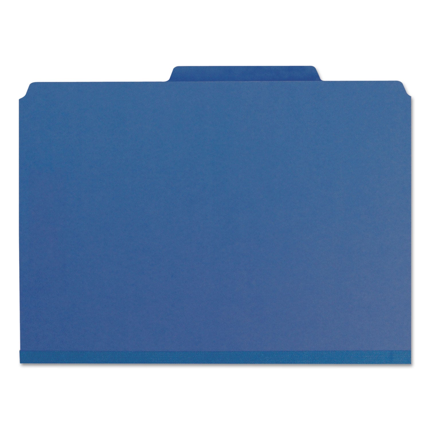 Smead Colored 1/3 Tab Cut Letter Recycled Top Tab File Folder - 8 1/2" x 11" - 1" Expansion - Top Tab Location - Assorted Tab Position - 25 pt. - Pressboard - Dark Blue - Rounded Corner, Tear Resistant, Wear Resistant - 100% Recycled - 25 / Box
