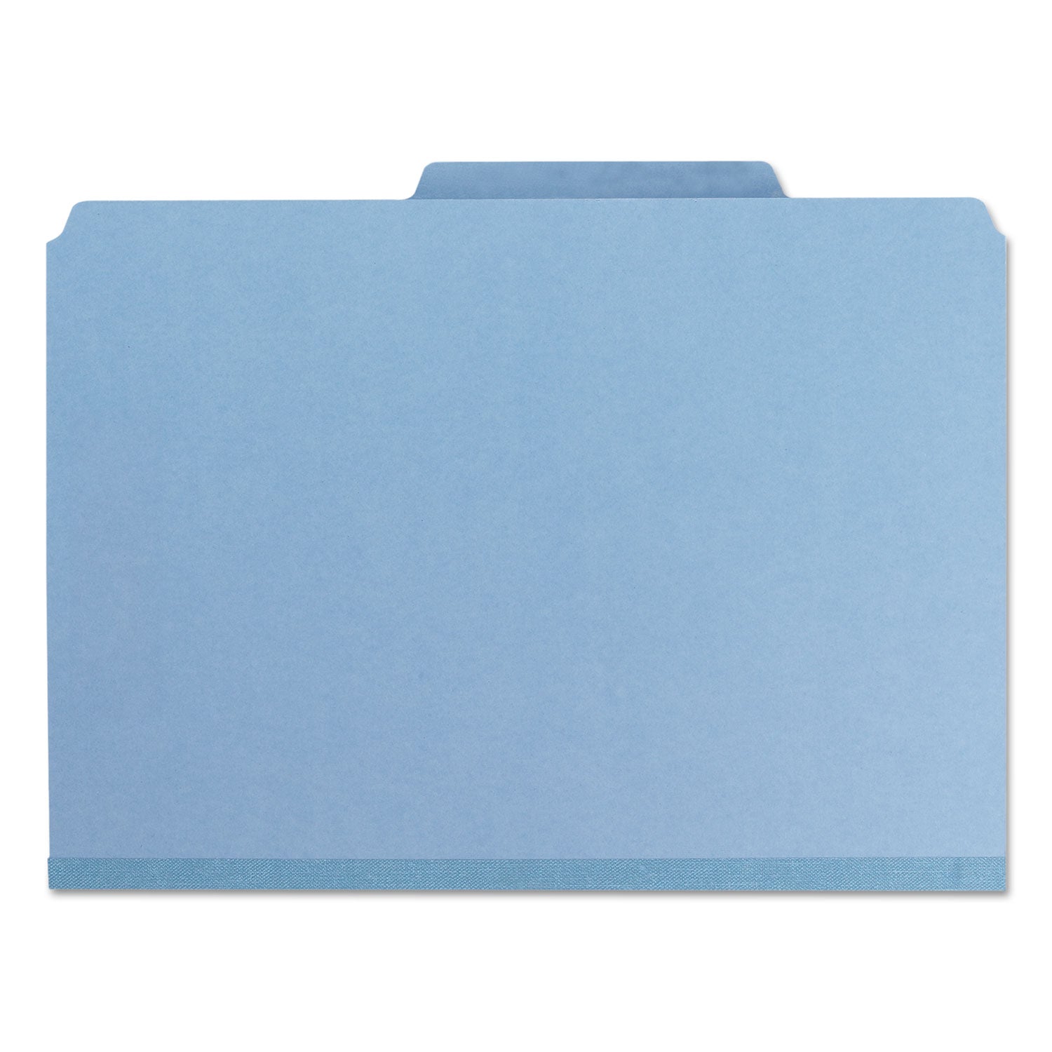 Smead Colored 1/3 Tab Cut Letter Recycled Top Tab File Folder - 8 1/2" x 11" - 1" Expansion - Top Tab Location - Assorted Tab Position - 25 pt. - Pressboard - Blue - Rounded Corner, Tear Resistant, Wear Resistant - 100% Recycled - 25 / Box