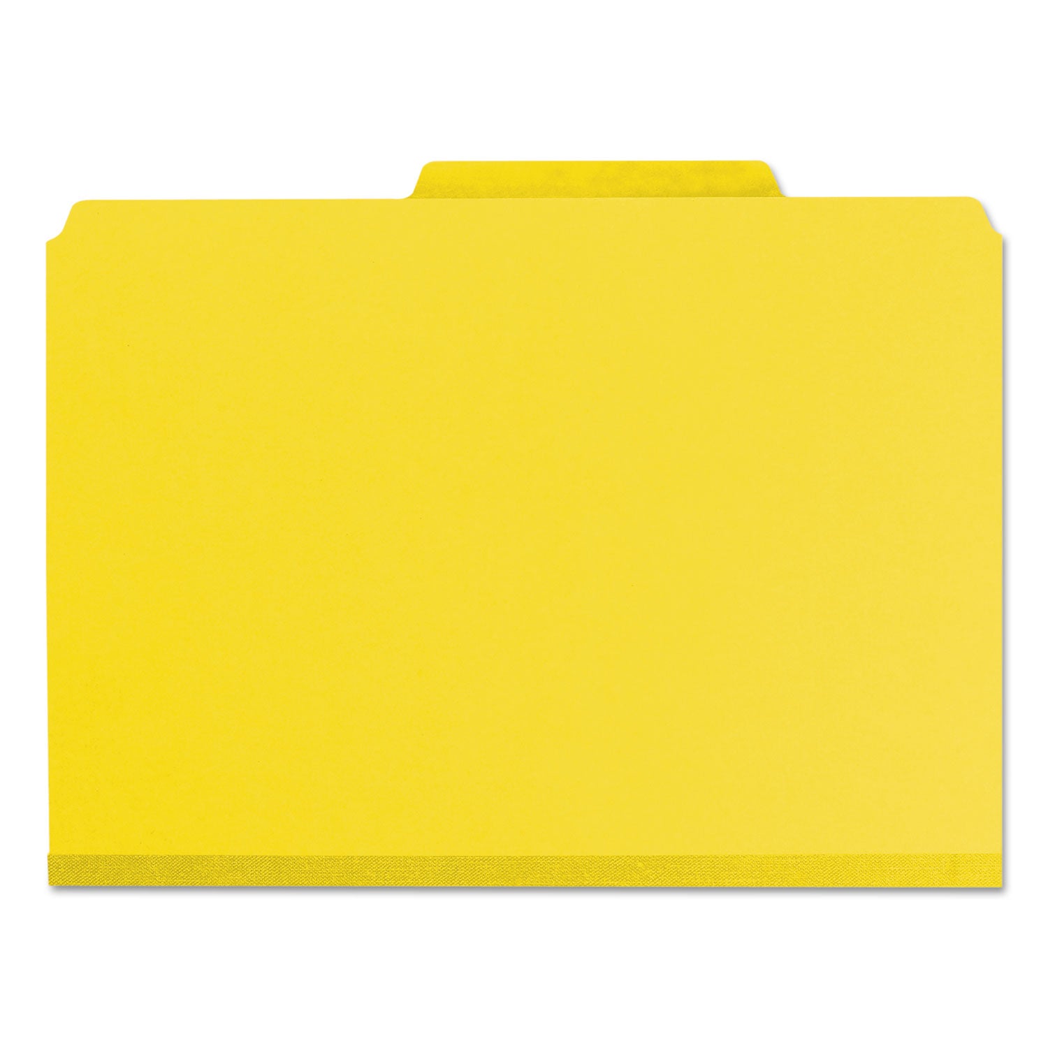 Smead Colored 1/3 Tab Cut Letter Recycled Top Tab File Folder - 8 1/2" x 11" - 1" Expansion - Top Tab Location - Assorted Tab Position - 25 pt. - Pressboard - Yellow - Rounded Corner, Wear Resistant, Tear Resistant - 100% Recycled - 25 / Box