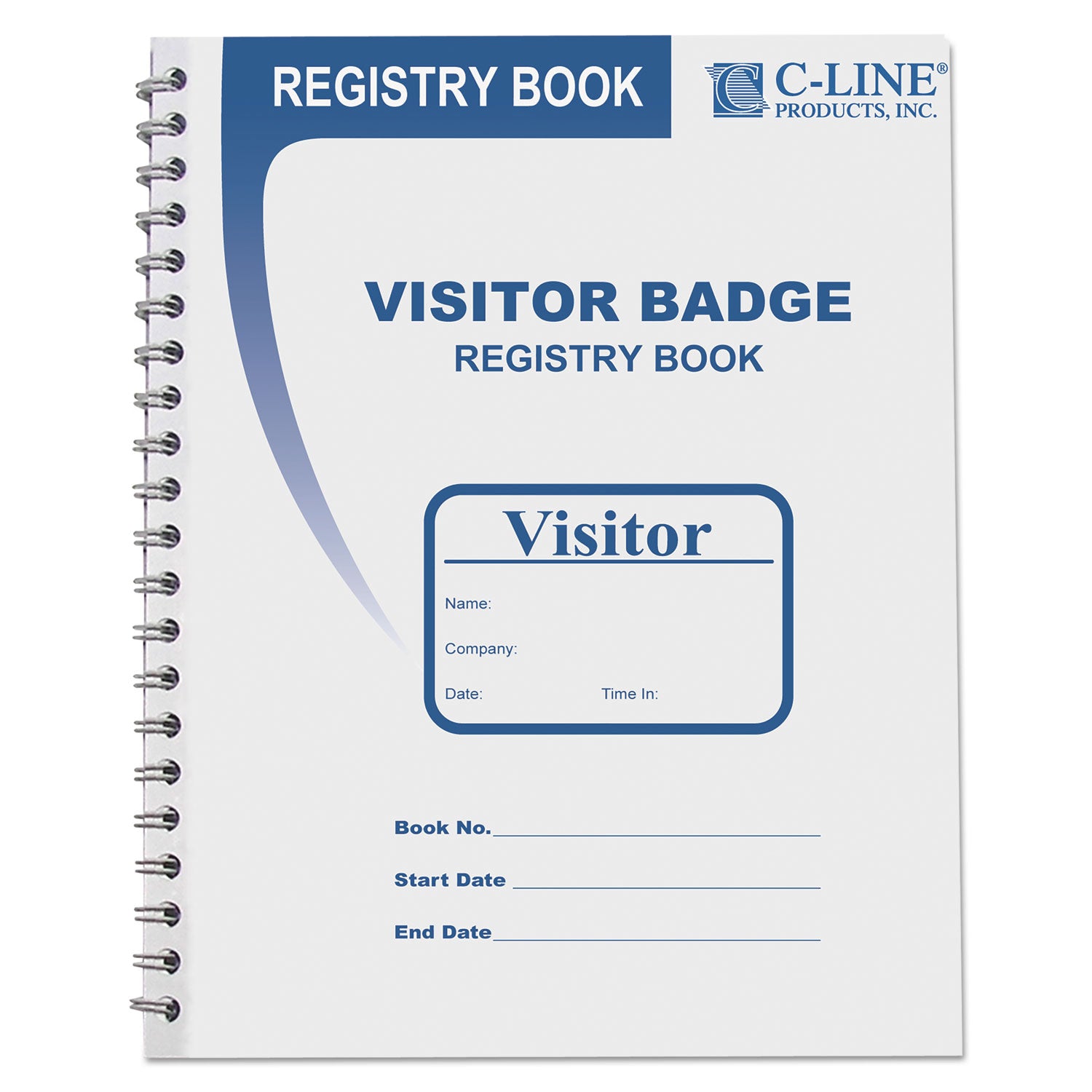 Visitor Badges with Registry Log, 3-5/8" x 1-7/8" Badge Size, 150 Badges & Log Book
