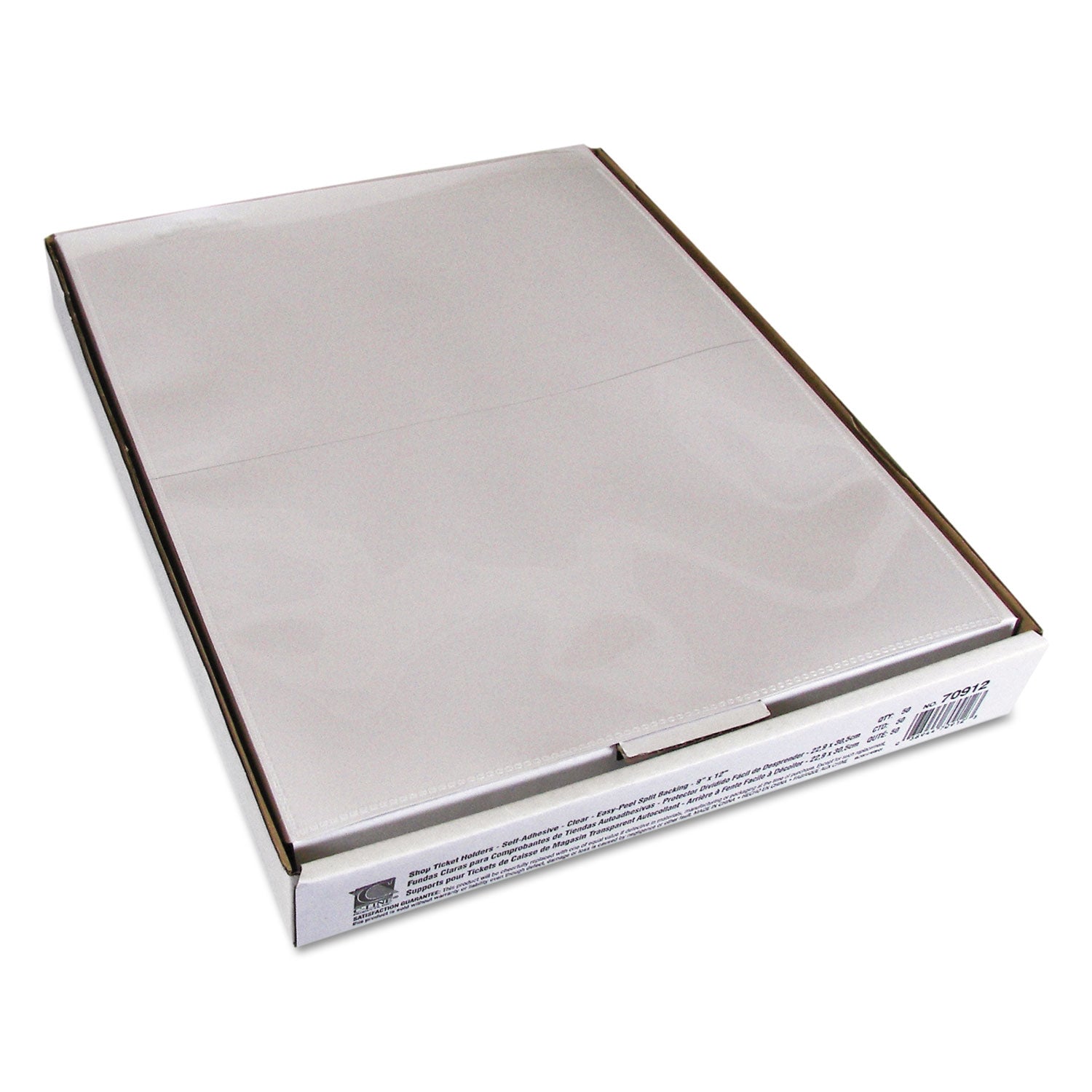 Self-Adhesive Shop Ticket Holders, 9 x 12, Box of 50
