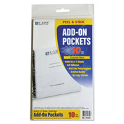 Add-On Filing Pocket, 8-3/4" x 5-1/8", Pack of 10