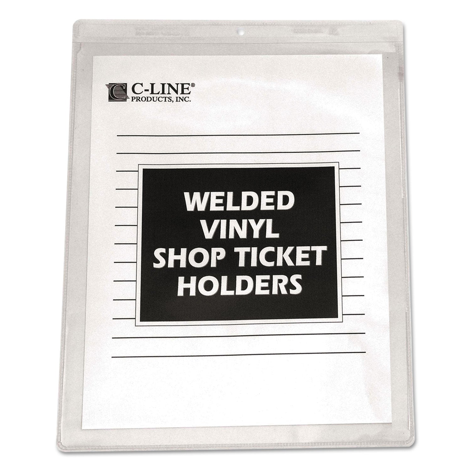 C-Line Letter Vinyl File Pocket - 8 1/2" x 11" - Vinyl - Clear - Punched - 50 / Box