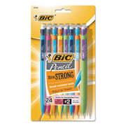Xtra-Strong Thick Lead Mechanical Pencil, With Colorful Barrel Thick Point (0.9mm), 24-Count Pack, Mechanical Pencils With Erasers