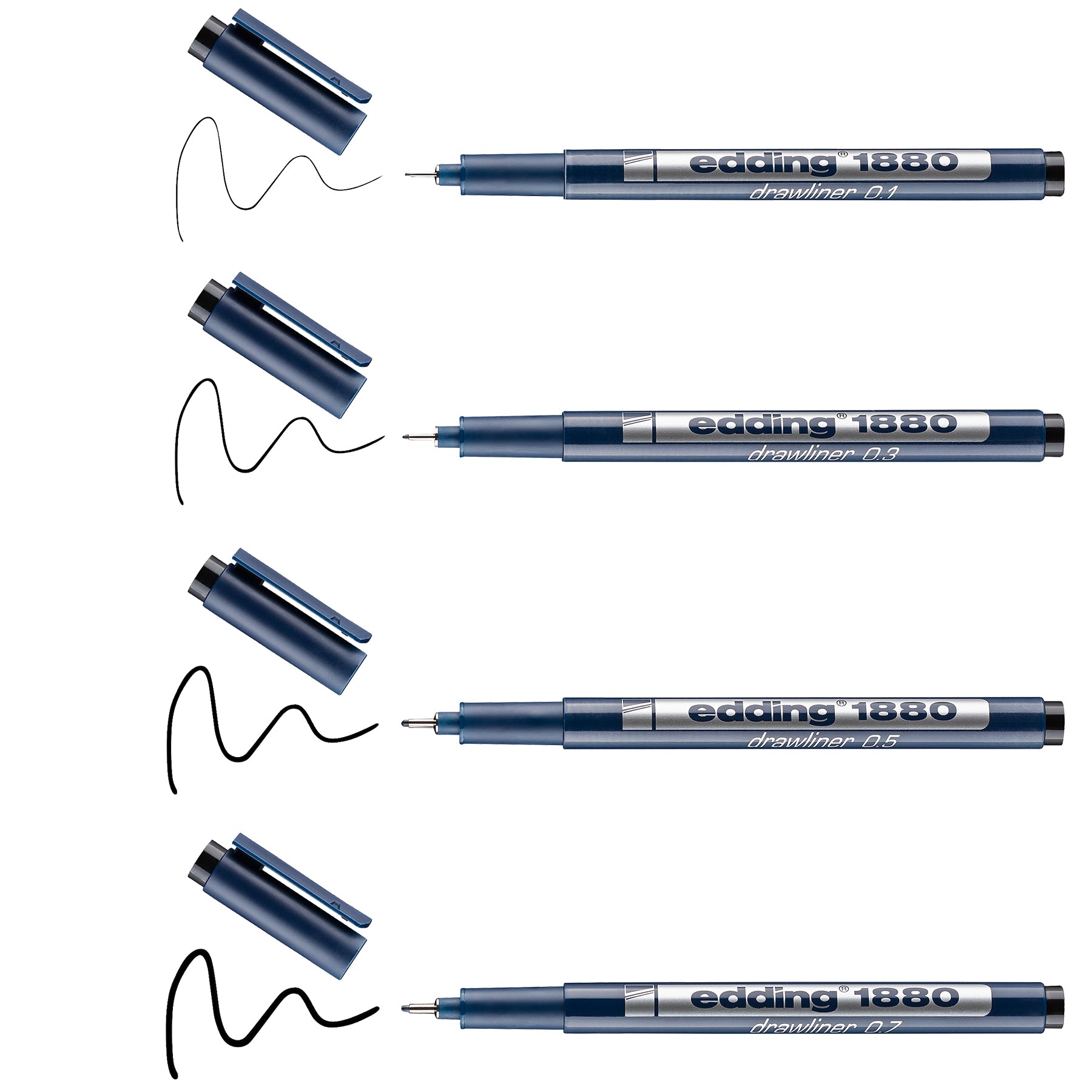 edding 1880 Drawliner - Set of 4 - Assorted