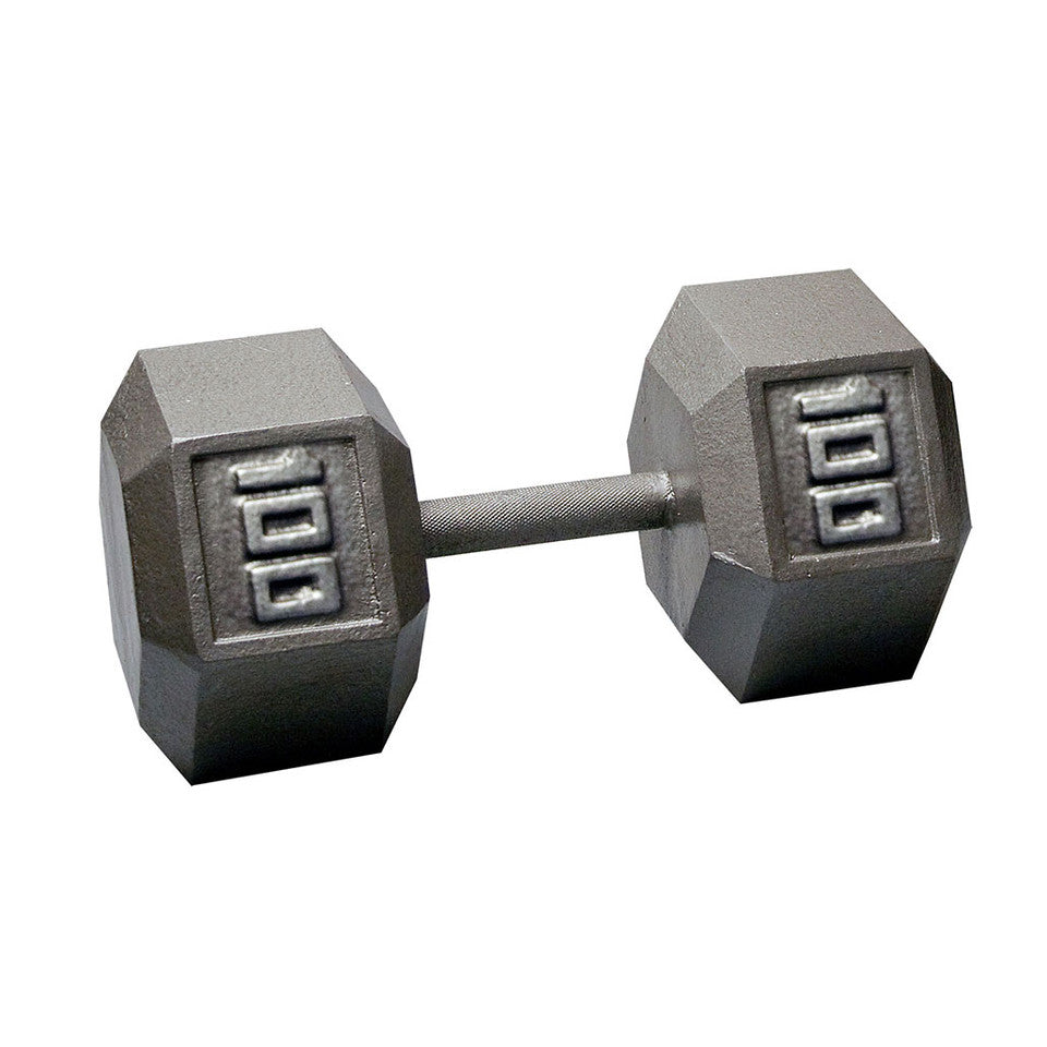 Grey Hex Dumbell Set 80-100Lb Pairs