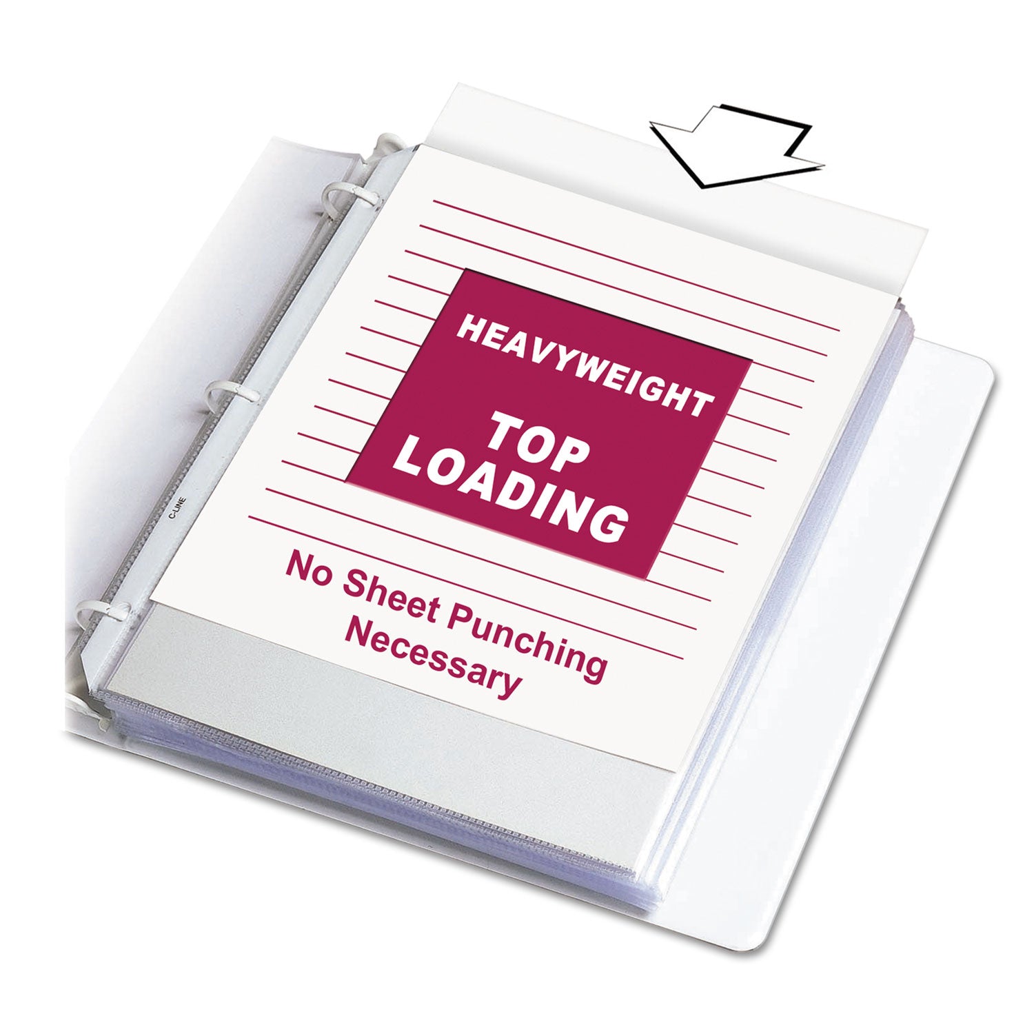 Heavyweight Poly Sheet Protectors, Clear, Top Loading, 11" x 8-1/2", Box of 200