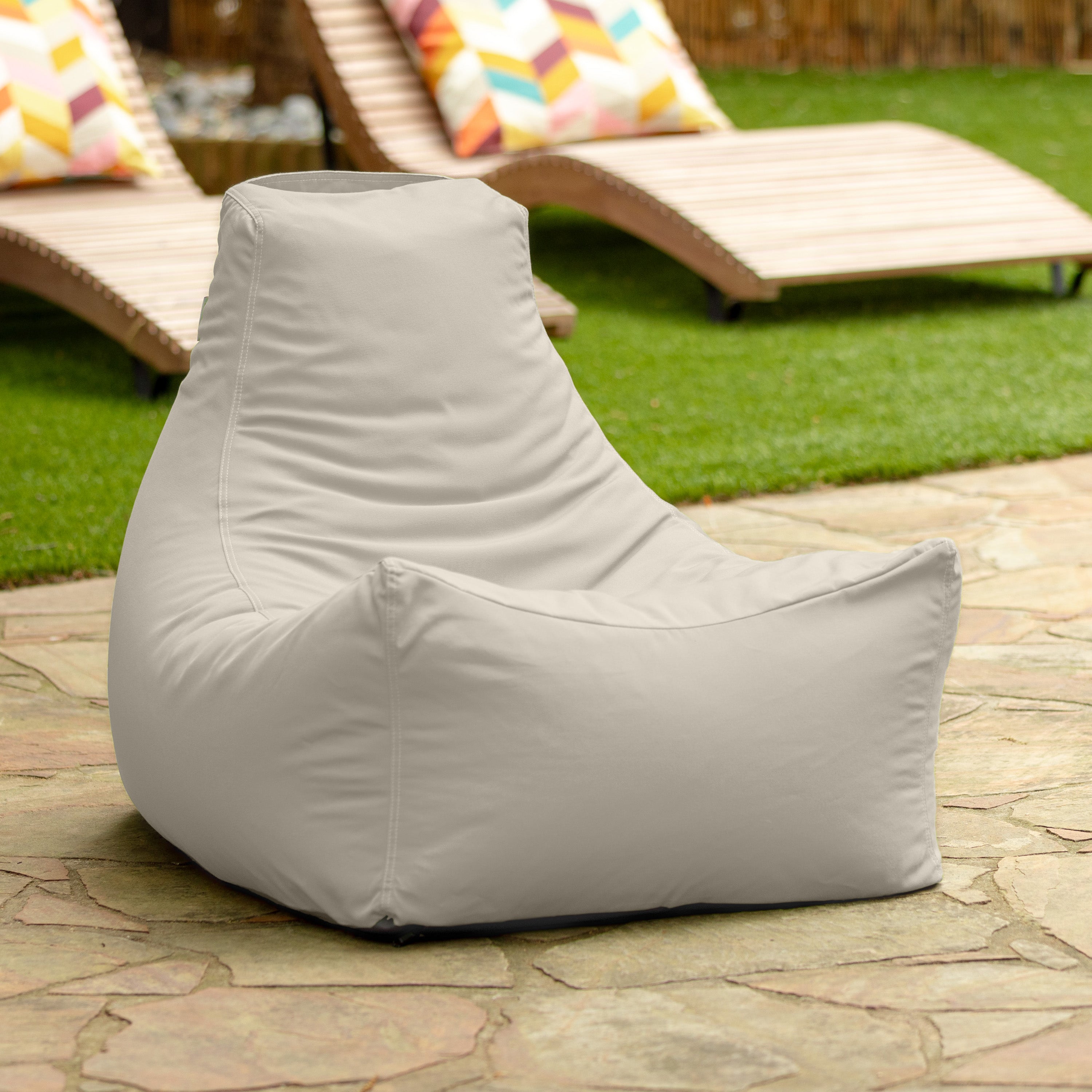 Jaxx Juniper Outdoor Bean Bag Patio Chair & Poolside Lounge, Flax