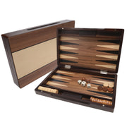 Backgammon Set with Walnut Stain Wood Case - 12 in