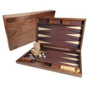 Travel Wood Inlaid Backgammon Board Game Set - 19 in