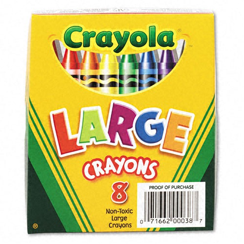 Crayola 8ct Large Crayons Lift Lid Box
