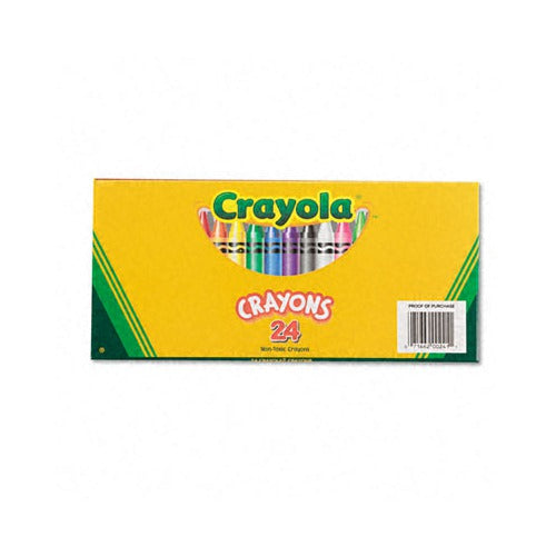 Binney & Smith Crayola(R) Standard Crayon Set  Lift-Lid Box  Assorted Colors  Box of 24