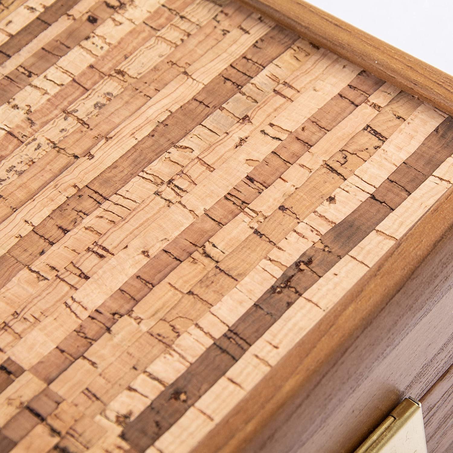 Luxury Natural Cork & Wood Backgammon Set - 19 inches - Handcrafted in Greece
