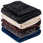 Soft Fleece Waffle Blankets 50" x 60" (250 GSM) - Assorted - 24 in the Pack