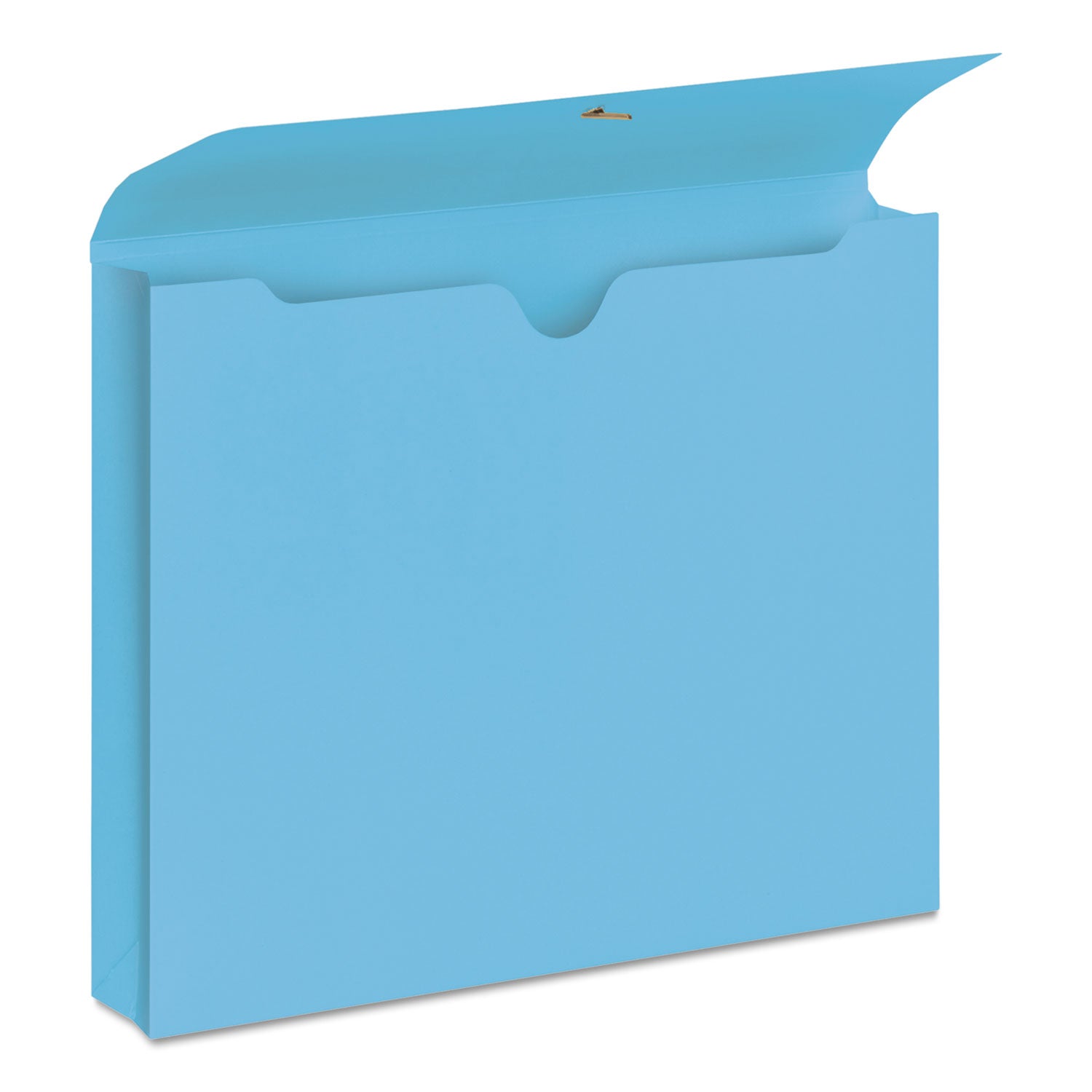 Smead Letter Recycled File Wallet - 8 1/2" x 11" - 2" Expansion - 1 Pocket(s) - 11 pt. - Blue - Elastic Closure, Heavy Duty, Flap - 10% Recycled - 10 / Box