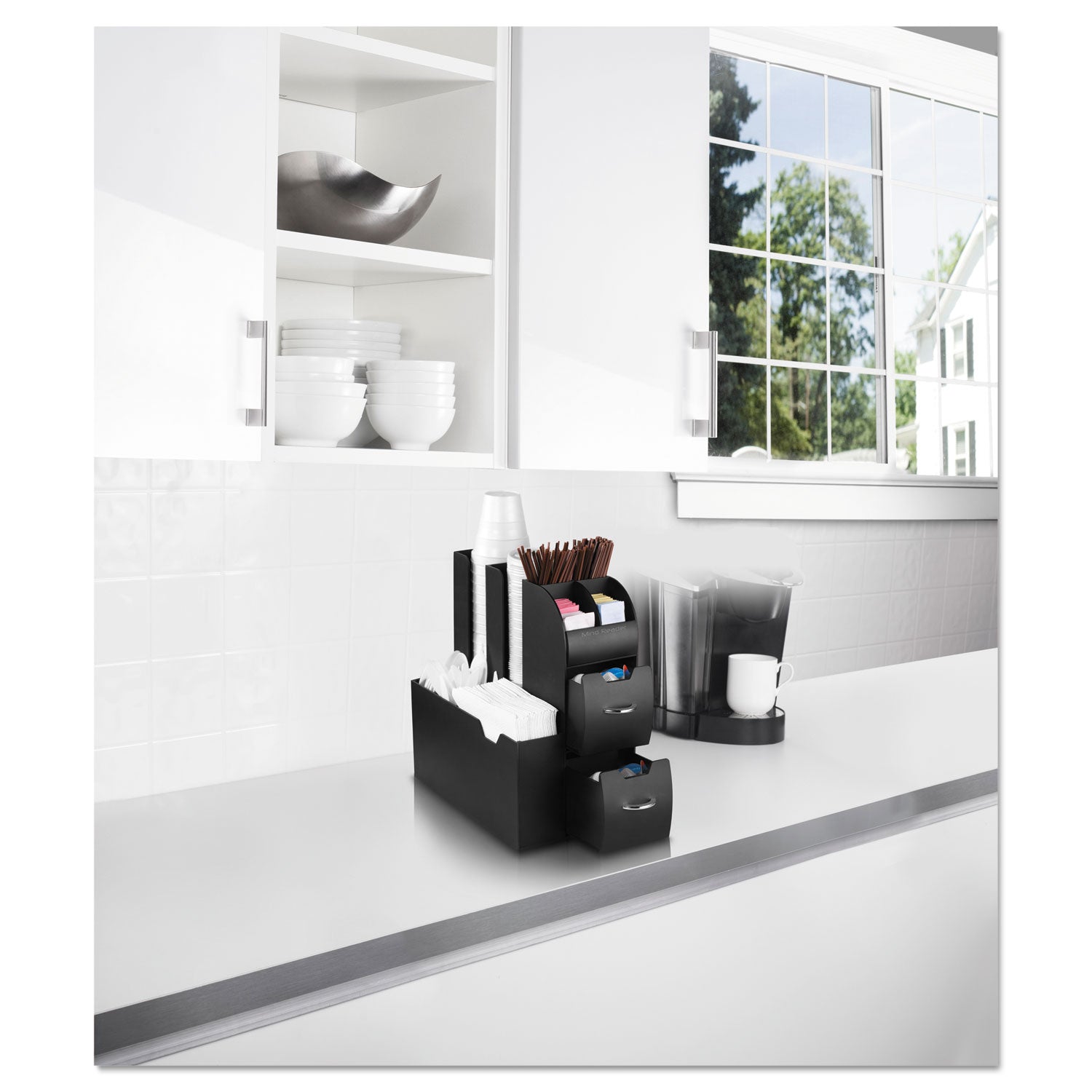 16 x Coffee/Tea Pod - 2 Drawer(s) - 12" Height x 6.50" Width x 11.75" Depth - Compact - Black - 1 Each