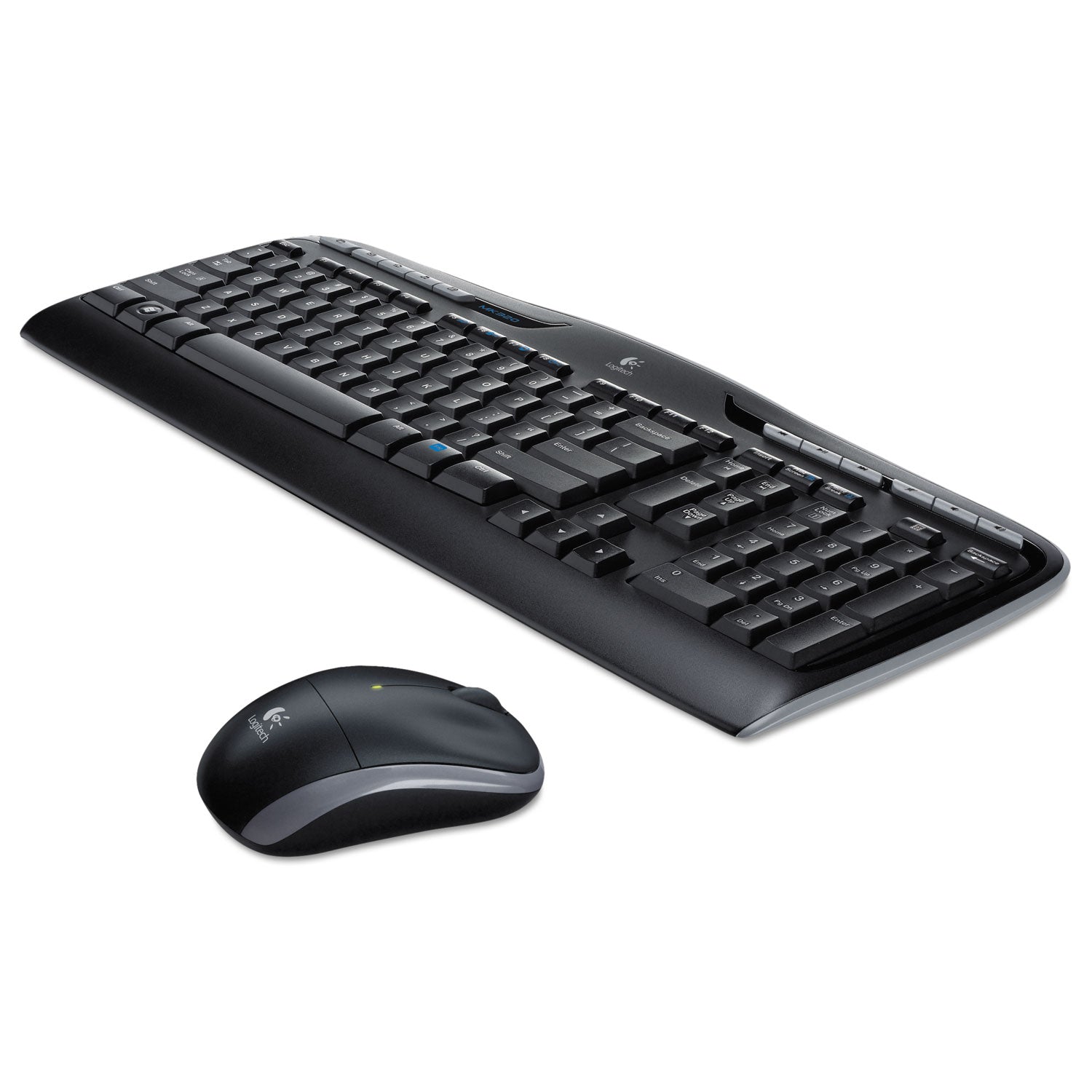USB Wireless RF 2.40 GHz Keyboard - 115 Key - Black - USB Wireless RF Mouse - Optical - Scroll Wheel - Black - Multimedia, Calculator, Media Player, Email Hot Key(s) - AA, AAA - Compatible with Computer for PC - 1 Each