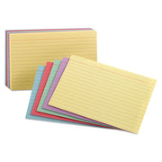 3" x 5" - 100 lb Basis Weight - Sustainable Forestry Initiative (SFI) - Acid-free - Green, Canary, Violet, Blue, Cherry - 100 / Pack