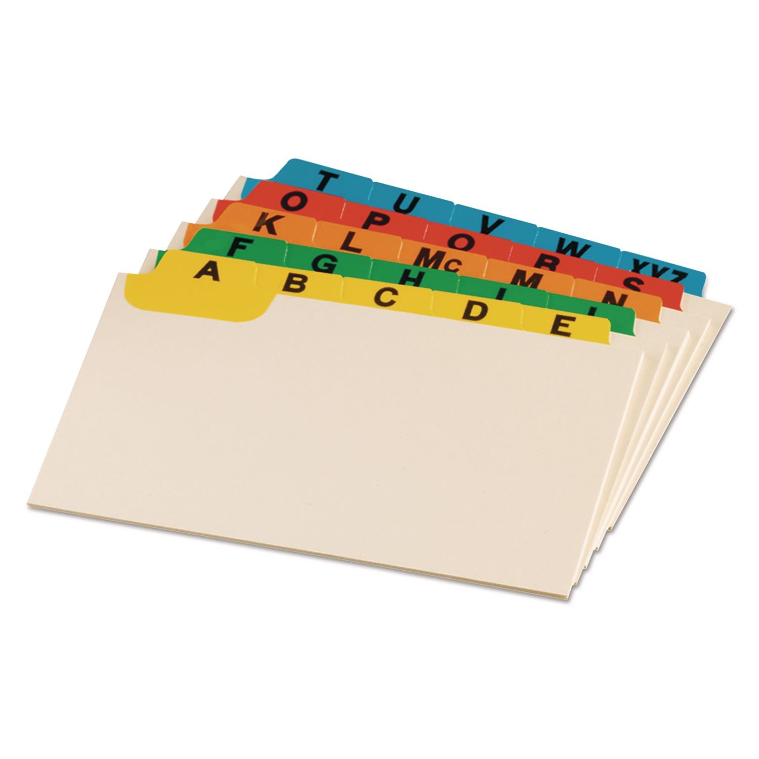 Oxford A-Z Laminated Tab Card Guides, 25 Dividers, 6" Wide, Manila with Assorted Color Tabs, Heavy Duty, Tear and Bend Resistant, Acid-Free