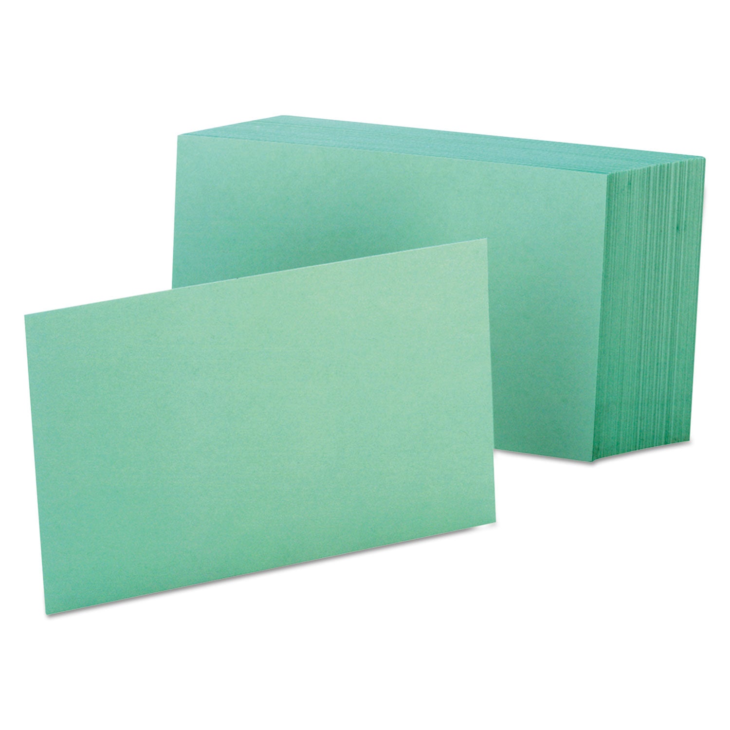Oxford Colored Blank Index Cards, Green, 4" x 6", Plain, Durable, 100 Sheets per Pack