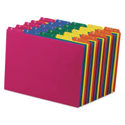5 Printed Tab(s) - Character - A-Z - 8.5" Divider Width x 11" Divider Length - Letter - Blue Polypropylene, Green, Yellow, Magenta, Strawberry Tab(s) - Wear Resistant, Tear Resistant, Moisture Resistant - 1 Set