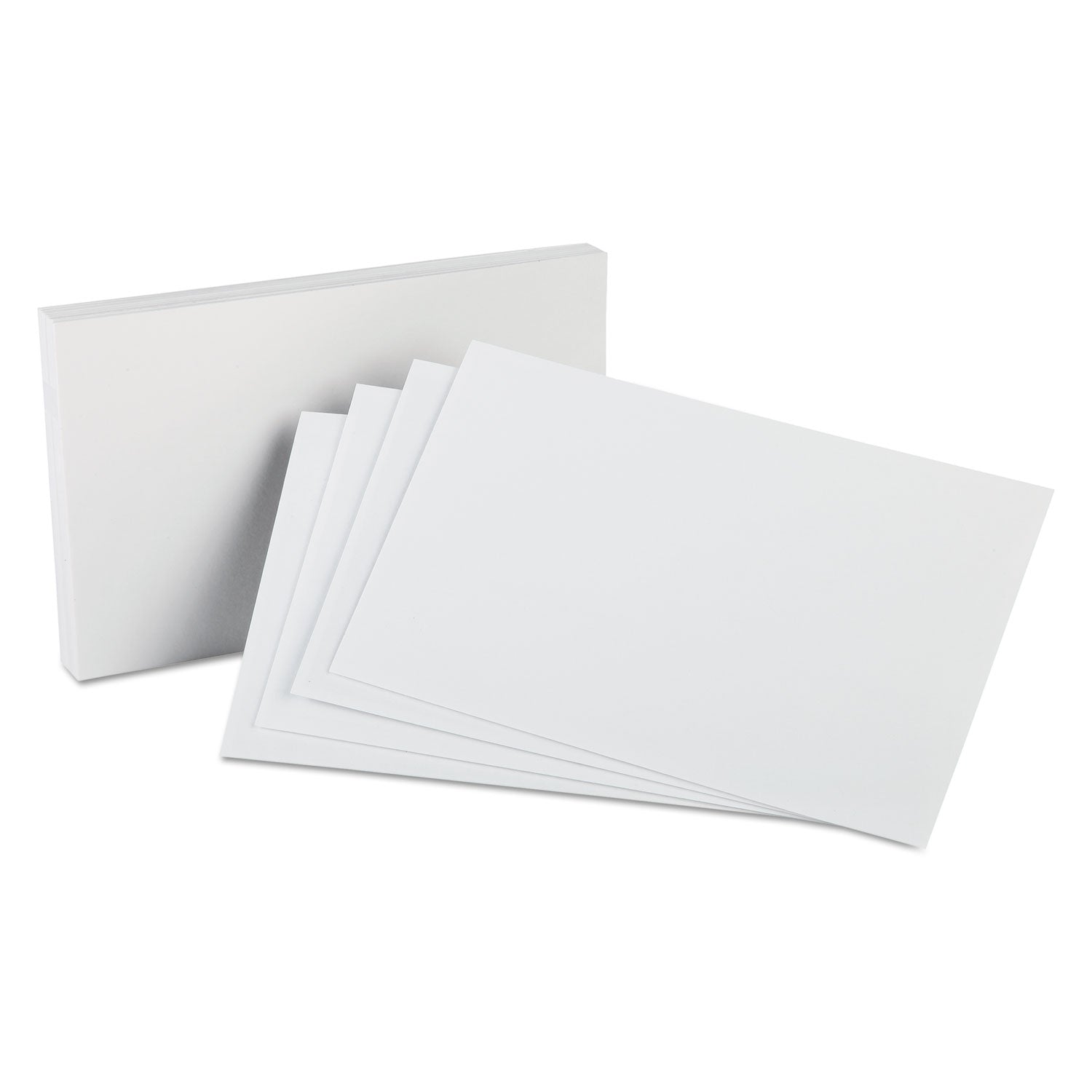 Oxford Plain Index Cards - 5" x 8" - 85 lb Basis Weight - Sustainable Forestry Initiative (SFI) - White - 100 / Pack
