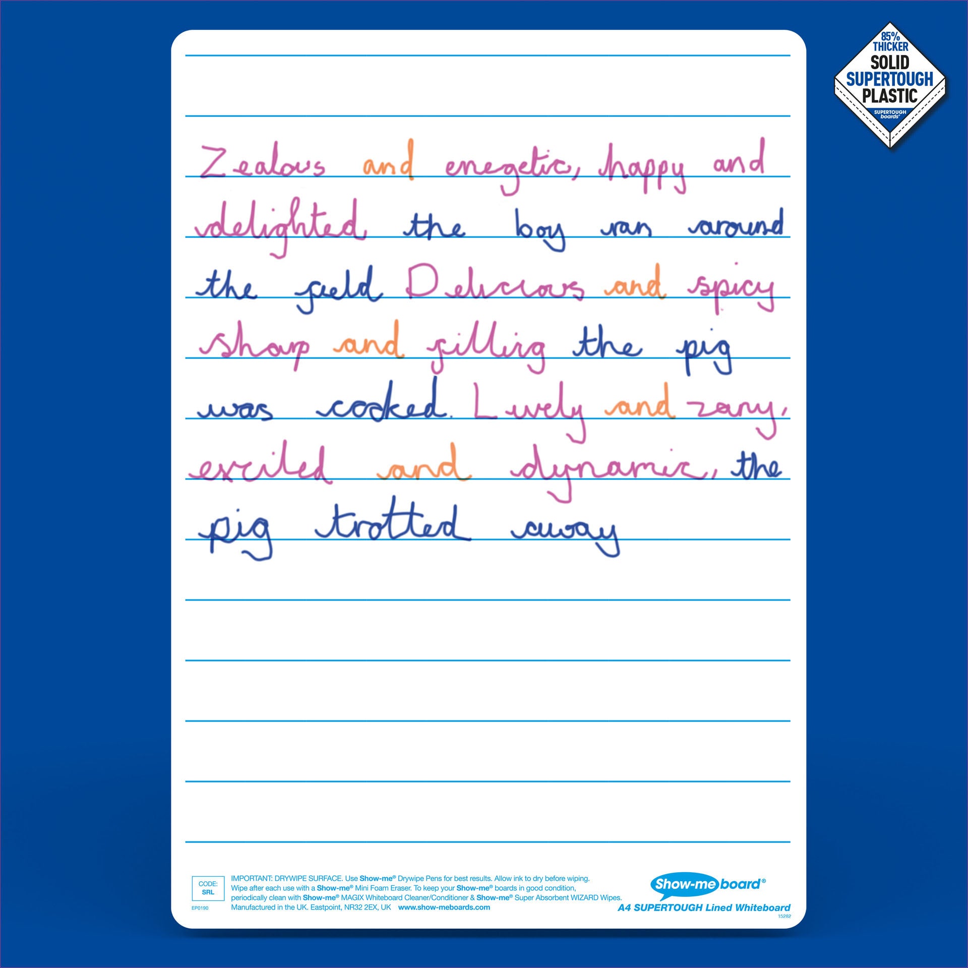 Bulk Box of 100 x Lined/Gridded Double Sided 8" x 12" Lapboards, with Pens, Erasers, Cleaner