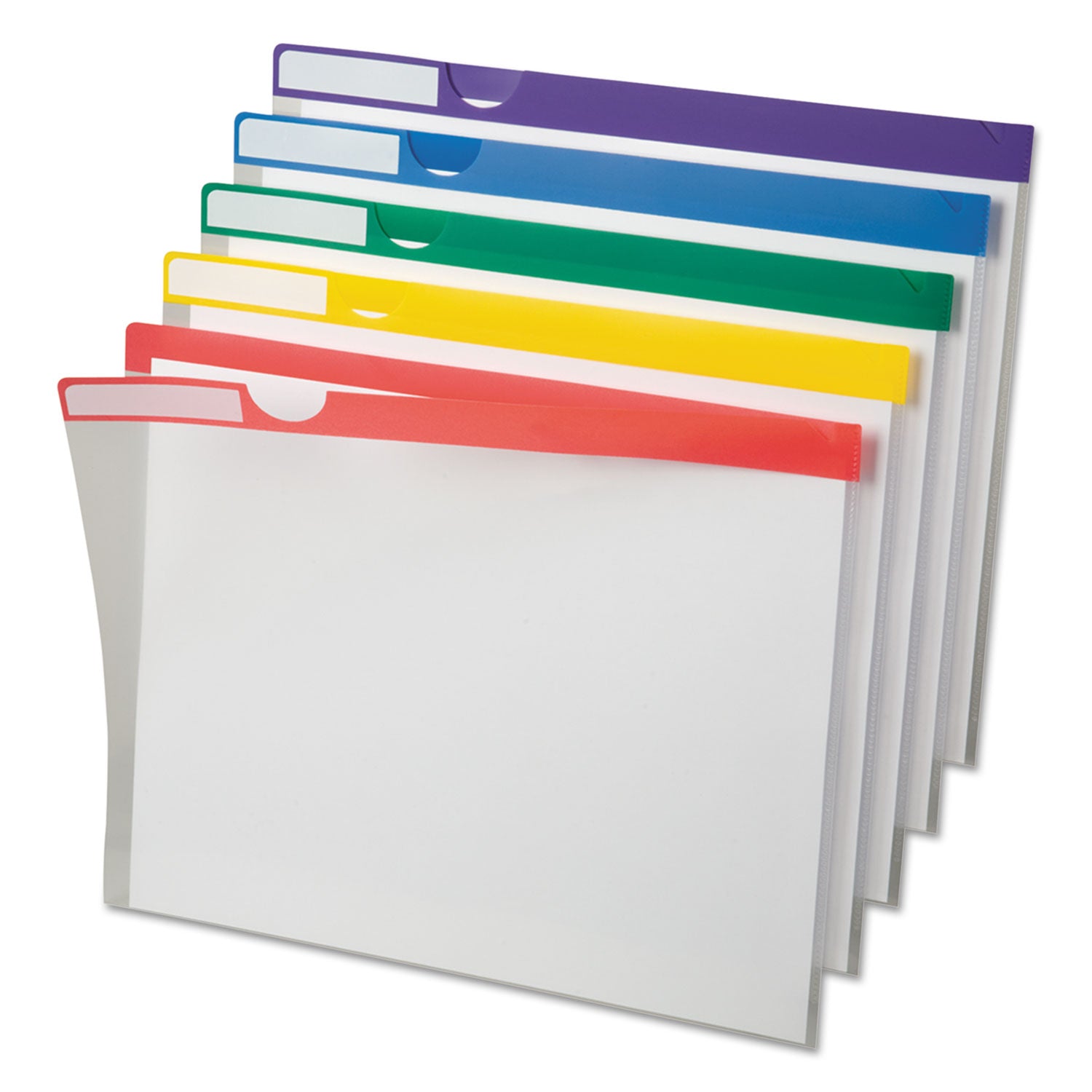 Pendaflex Letter Expanding File - 8 1/2" x 11" - 1" Expansion - Assorted - Reusable, Write-on Tab, Transparent - 10 / Pack