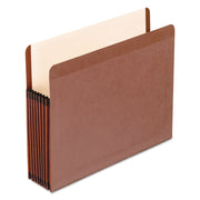 Pendaflex Straight Tab Cut Letter Recycled File Pocket - 8 1/2" x 11" - 7" Expansion - Red Fiber, Polyester - Red Fiber - Moisture Resistant, Reinforced Gusset, Laminated, Rip Resistant, Spill Proof - 30% Recycled - 5 / Box