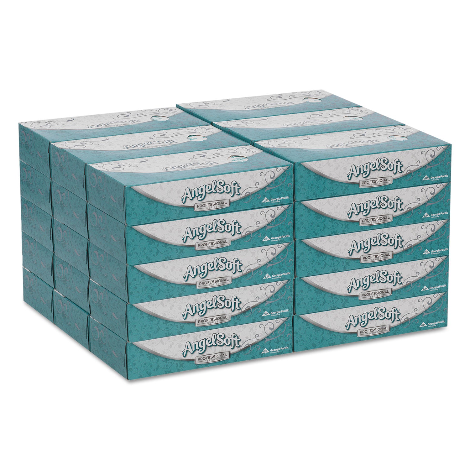 Angel Soft Professional Series Premium Facial Tissue - 2 Ply - 8.85" Width x 7.65" Length - White - Fiber - 100/Box - 30 / Carton