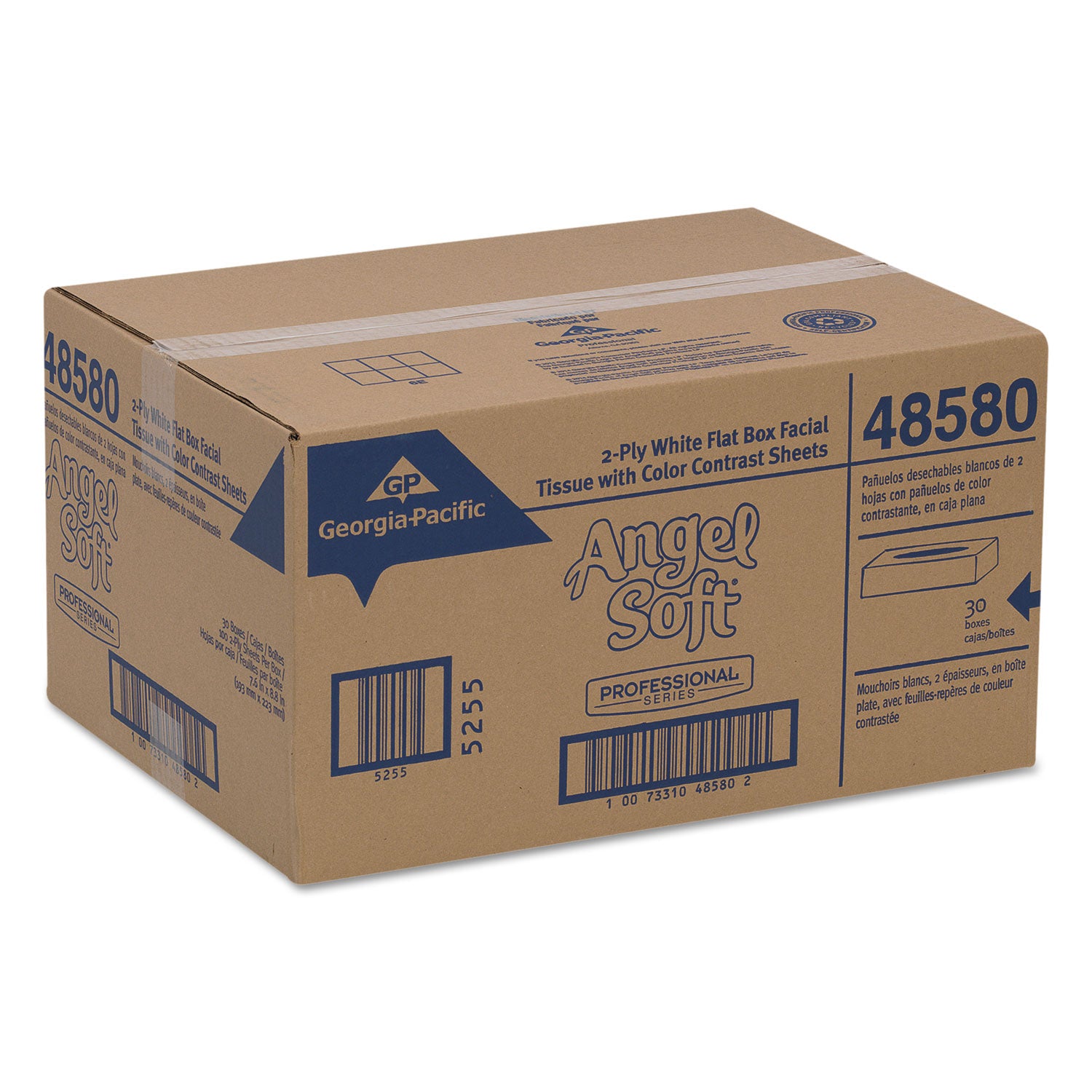 Angel Soft Professional Series Premium Facial Tissue - 2 Ply - 8.85" Width x 7.65" Length - White - Fiber - 100/Box - 30 / Carton